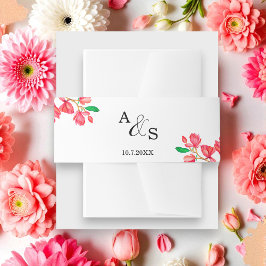 Cintas Para Invitaciones Banda de la viga de la invitación a la flor blanca