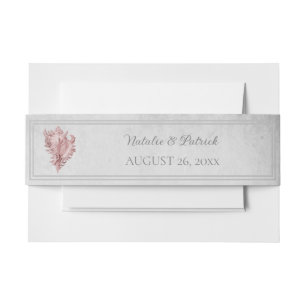 Cintas Para Invitaciones Banda de la viga de la invitación de la concha ros