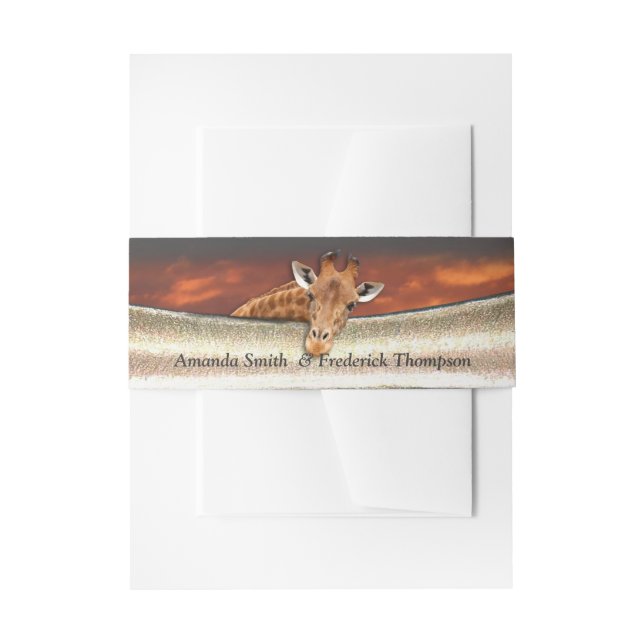 Cintas Para Invitaciones Banda de sobres de safari africano (Anverso Ejemplo)