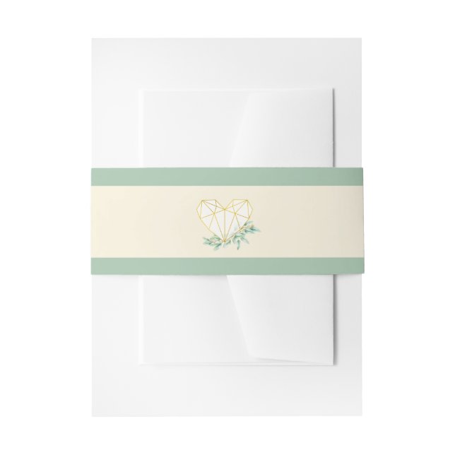 Cintas Para Invitaciones Banda de vientre de boda de eucalipto (Anverso Ejemplo)