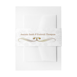 Cintas Para Invitaciones Banda de vientre de boda de Navidad blanca