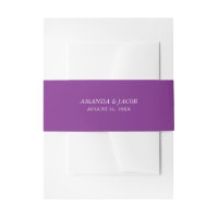 Banda de vientre de boda personalizada de violeta