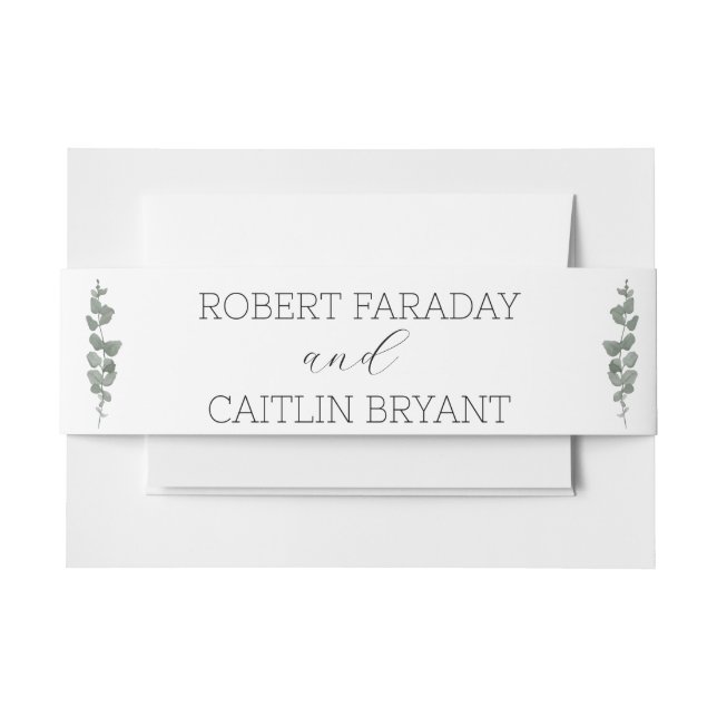 Cintas Para Invitaciones Banda de vientre de invitación (Anverso Ejemplo)