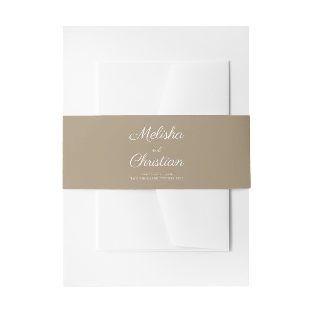 Cintas Para Invitaciones Banda de vientre de invitación (Anverso Ejemplo)