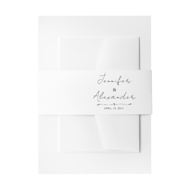 Cintas Para Invitaciones Banda de vientre de invitación (Anverso Ejemplo)