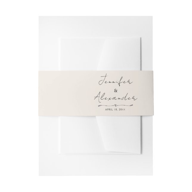 Cintas Para Invitaciones Banda de vientre de invitación (Anverso Ejemplo)
