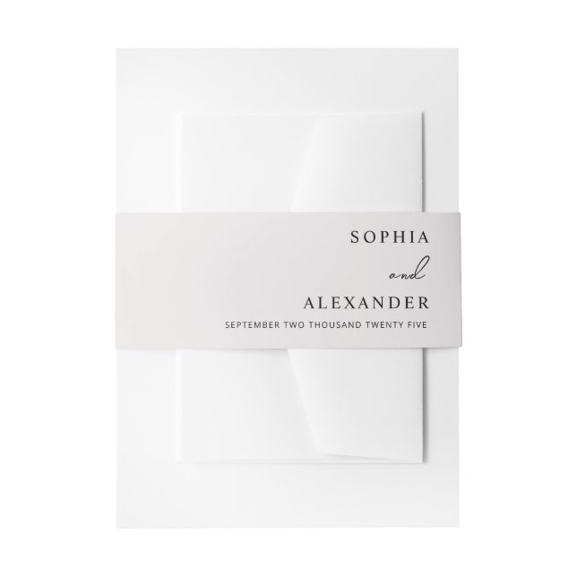 Cintas Para Invitaciones Banda de vientre de invitación (Anverso Ejemplo)