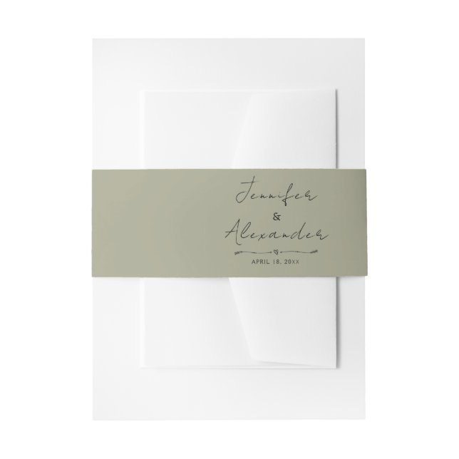 Cintas Para Invitaciones Banda de vientre de invitación (Anverso Ejemplo)
