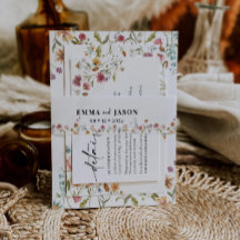 Banda de vientres invitaciones a flores silvestres