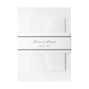 Cintas Para Invitaciones Banda de vientres invitadas con borde gris