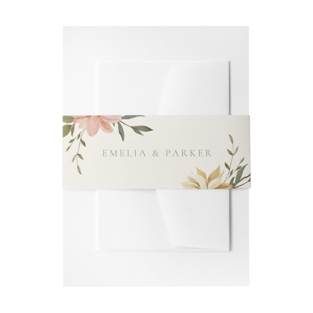 Cintas Para Invitaciones Banda de vientres para invitaciones a florines (Anverso Ejemplo)