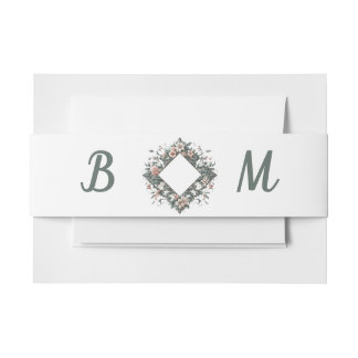 Cintas Para Invitaciones Banda De Vino De Floral De Tierra