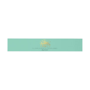 Cintas Para Invitaciones Banda del Belly de la aguamarina del efecto del