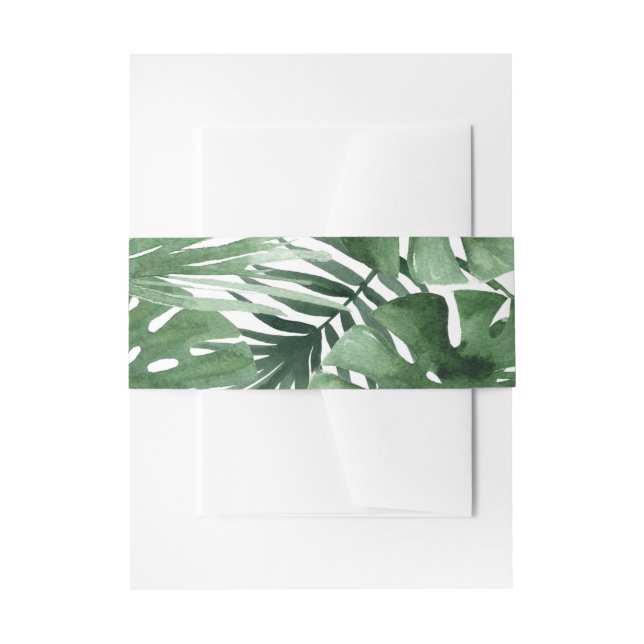 Cintas Para Invitaciones Banda del Belly de las zonas tropicales (Anverso Ejemplo)