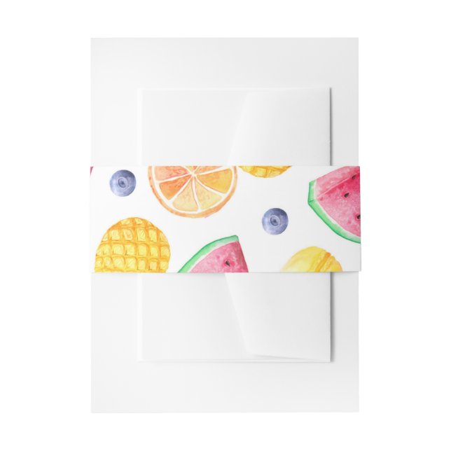 Cintas Para Invitaciones Banda del Belly de Twotti Fruitti (Anverso Ejemplo)