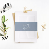 Banda del cinturón de invitaciones a la boda simpl