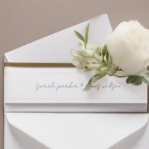 Banda del vientre de invitación a la boda Minimali