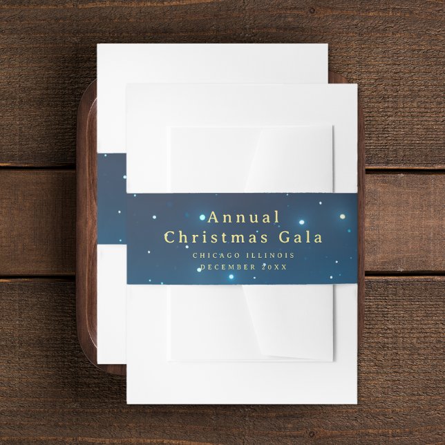 Cintas Para Invitaciones Banda del vientre de vacaciones para navidades (Christmas Holiday Invitation Belly Band (multiple shown))