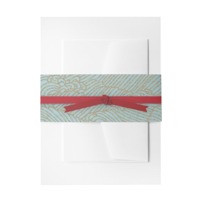 Cintas Para Invitaciones Banda doble china del Belly de la felicidad (Anverso Ejemplo)