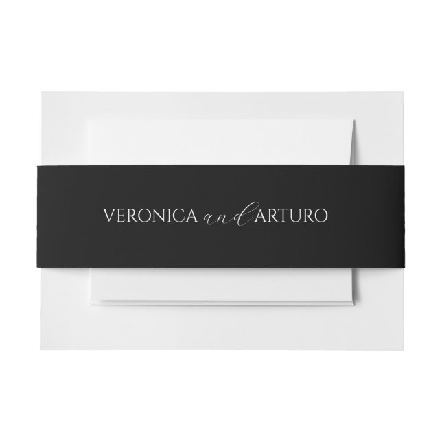Cintas Para Invitaciones Banda elegante de invitaciones modernas (Anverso Ejemplo)