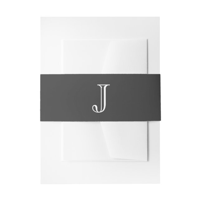 Cintas Para Invitaciones Banda inicial gris del Belly (Anverso Ejemplo)