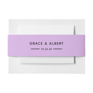 Cintas Para Invitaciones Banda Lilac Invitación Belly