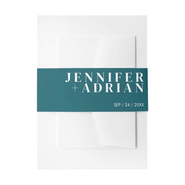 Cintas Para Invitaciones Banda mínima de Belly GreenInvitation de medianoch (Anverso Ejemplo)