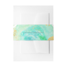 Banda preciosa del Belly del sobre de la acuarela