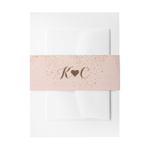 Banda Rosa Belly de oro para invitaciones de boda