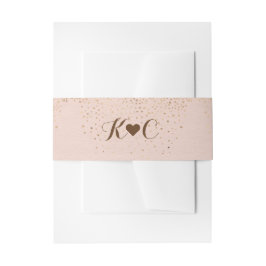 Cintas Para Invitaciones Banda Rosa Belly de oro para invitaciones de boda