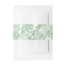 Cintas Para Invitaciones banda suculenta de la barriga acuarela