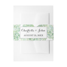 Cintas Para Invitaciones banda suculenta de la barriga acuarela