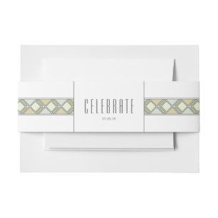 Cintas Para Invitaciones Banda tejada moderna del Belly del modelo