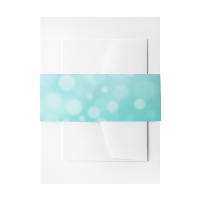 Cintas Para Invitaciones Bandas Belly Bodas de burbujas verde azuladas (Anverso Ejemplo)