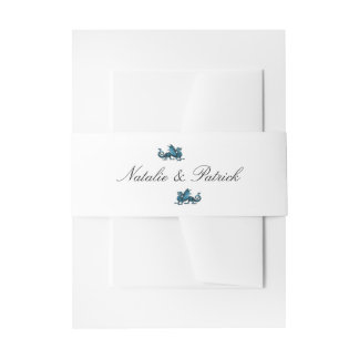 Cintas Para Invitaciones Bandas Belly Bodas de Dragón Azul