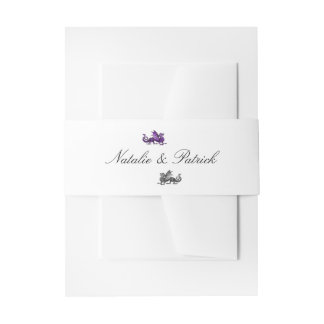 Cintas Para Invitaciones Bandas Belly Bodas de dragón morado