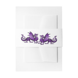 Cintas Para Invitaciones Bandas Belly Bodas de Dragones Purple Elegant