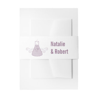 Cintas Para Invitaciones Bandas Belly Bodas de Química Dulce Morado