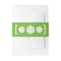 Bandas Belly de Boda de juegos de dados verde D20