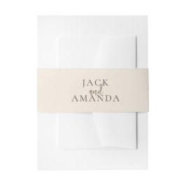 Cintas Para Invitaciones Bandas Belly de Boda floral de elegancia rústica