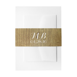 Cintas Para Invitaciones Bandas Belly de Bodas de la fábrica de madera rúst