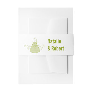 Cintas Para Invitaciones Bandas Belly de Bodas de Química Dulce Verde