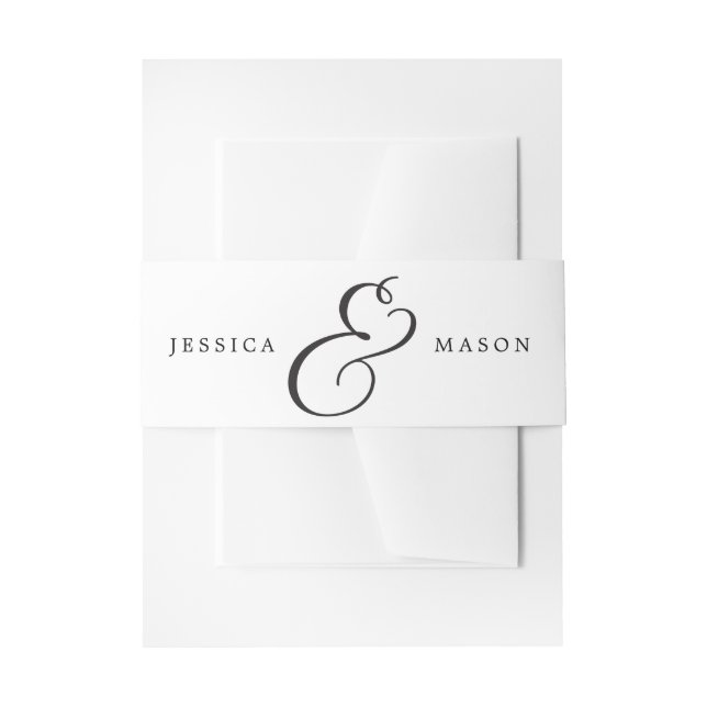 Cintas Para Invitaciones Bandas Belly de la invitación a la boda clásica (Anverso Ejemplo)