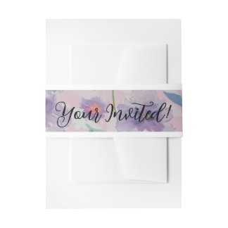 Cintas Para Invitaciones Bandas Belly de la invitación a la boda de flores
