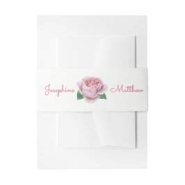 Cintas Para Invitaciones Bandas Belly de la invitación a la boda rosa