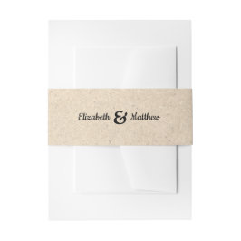 Cintas Para Invitaciones Bandas Belly de la invitación a la boda rústica de