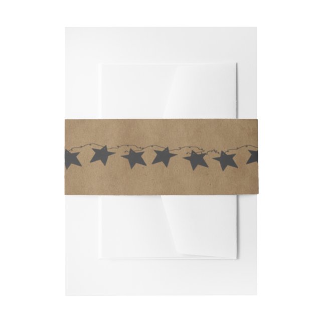 Cintas Para Invitaciones Bandas Belly de Rusty Stars (Anverso Ejemplo)