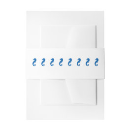 Cintas Para Invitaciones Bandas Belly "Sea Horse Serenity" (vertical)