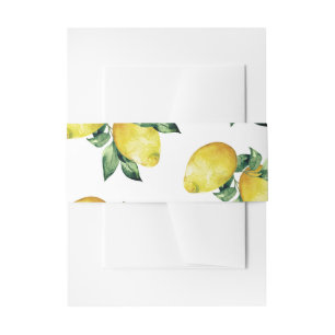 Cintas Para Invitaciones Bandas de Belly con temas de limón para Bodas de v