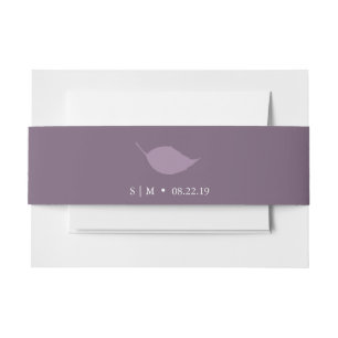Cintas Para Invitaciones Bandas de Belly de invitación a bodas Monograma pú